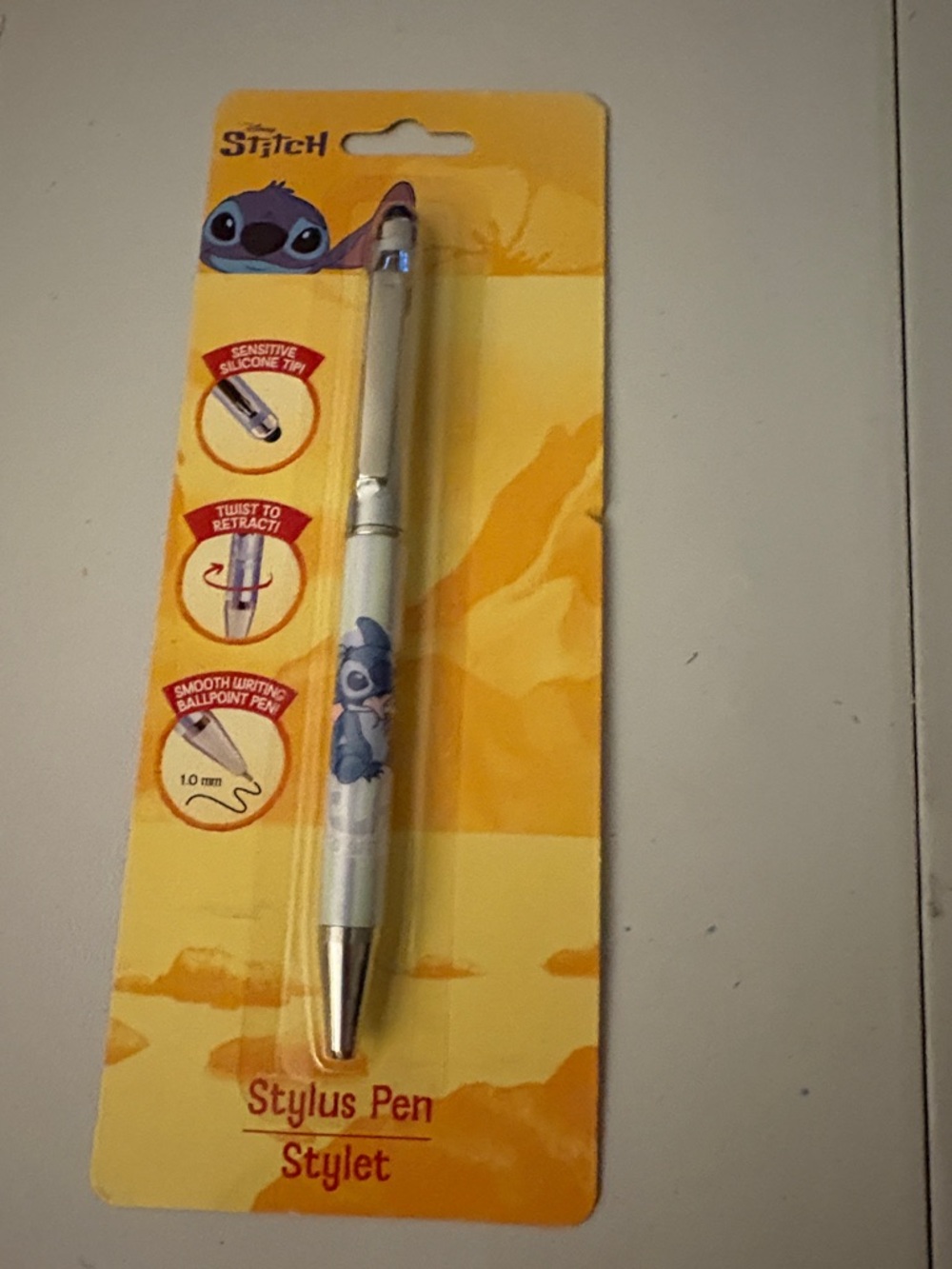 Disney Silver and Blue Stitch Stylus Pen